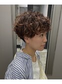 刈り上げパーマ/ベリーショート