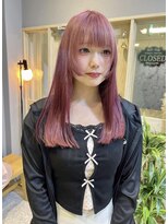 オーセンヘア(AUTHEN.HAIR) (mutsumi.)ピンクカラー*姫カット