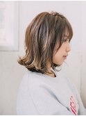 カジュアル☆ミディアム☆アッシュベージュ