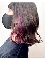 ヘア デザイン パスユニフィ 三宮(HAIR DESIGN PATH UNIFY) 外はねロブ　インナーバイオレット