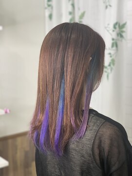 リトル(Re:tle) 【河野有希】ブルー＆ラベンダーのインナーグラデーション