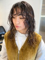 アイティー バイ アルバム 中野店(IT by ALBUM)&nbsp;パーマロング_ピンクベージュインナーグレージュ_ba391041