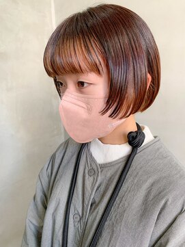 テトヘアー(teto hair) 前上りボブ、ボブウルフ、ワイドバング、インナーカラー