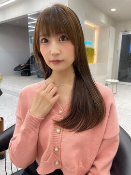 ロンド マーレ 天神大名店(Lond mare) 艶髪 ロングヘア 韓国ヘアレイヤーカット 福岡天神 前髪あり