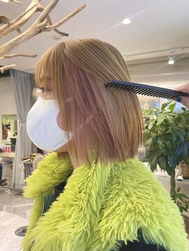 ゼスト 八王子店(ZEST) 全頭ブリーチで作るインナーカラー◎