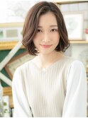 大人フェミニン前下がり小顔かきあげボブh2戸頭20代30代40代