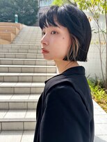 オーシャン(Ocean)&nbsp;［Ocean Hair&Life 水田］切りっぱなしボブ×イヤリングカラー