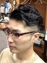 コダマ 新大塚店(KODAMA)&nbsp;アップバングツーブロックパーマスタイル（マッシュパーマ）床屋