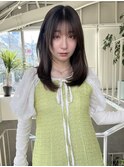 △ブリーチなしダブルカラーオリーブグレージュレイヤーカット