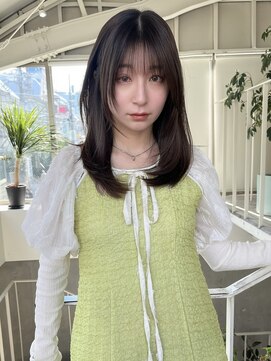 アクアオモテサンドウ(ACQUA omotesando) △ブリーチなしダブルカラーオリーブグレージュレイヤーカット