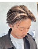 ワンカールパーマ/ハンサムショート/センター分けショート