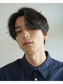 センターパートカルマヘアニュアンスパーマ韓国シャドウパーマ