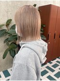 切りっぱなしボブ×ハイトーンカラーYI-26