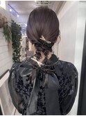 【杏実】編み下ろしツイン　結婚式ヘアセット　参列ヘア