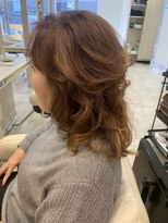 アッシュ 仙川店(Ash)&nbsp;50代60代70代クセ毛風ロングウルフパーマレイヤーカットくびれ