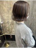 透け感カラー◎流行りの切りっぱなしレイヤーボブ