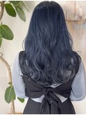 ネイビーブルー×超高濃度水素ケアカラー