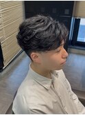 STYLE藤沢メンズカット黒髪シャドウフェザーパーマ