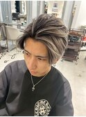 ホワイトメッシュ/ツイスト/ツイスパ/パーマ/メンズ/眉毛