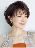◇大人可愛い20代30代40代50代前下がりショートボブ丸みショート