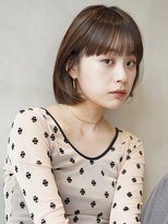 ニコトウキョウ 新宿(nico TOKYO) 20代30代切りっぱなしボブタッセルボブ顔周りレイヤーオリーブ