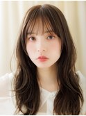 顔周りレイヤー/レイヤーカット/無造作/アッシュブラウン/20代e