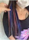 エクステ インナー 派手髪