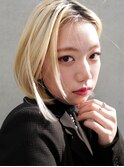 ハイトーンビタミンカラー_ブロンドセンターパート