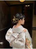 成人式ヘアセット着付け