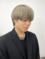 メンズカット ミルクティーベージュ マッシュ ナチュラル