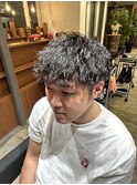 ショートマッシュ波巻きパーマ