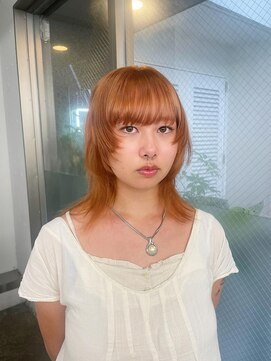 レコ 渋谷(LECO) オレンジベージュ　ジンジャーウルフヘア