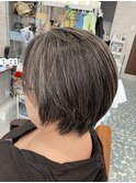 丸みショートの縮毛矯正