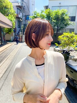 アンバー 池袋(amber) 切りっぱなしボブ/美髪/ピンクブラウン[池袋駅]