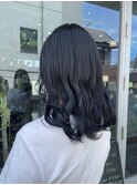 ブリーチなし透明感暗髪