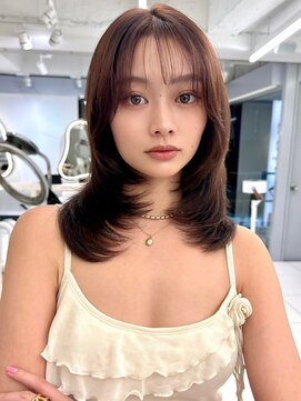エジョン 幡ヶ谷店(Aejon) レイヤーロング/ヘルシースタイル/韓国ヘア/ベビーピンク/新宿