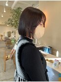 切りっぱなしボブ/艶髪