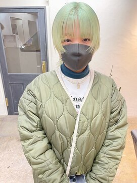 ソイ コンク 下北沢(soi conc) 【mint green】ハイトーンウルフ_ミントグリーン_ケアブリーチ