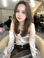 サイン 表参道(SIGN) 韓国ヘアーハッシュカットレイヤーカットグレージュブリーチ無し