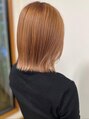 サニー美容室 艶感のあるハイトーンカラー×外ハネボブでトレンド感抜群★大町