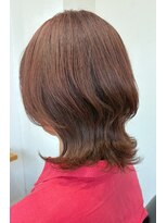 ハーツ(Heart's)&nbsp;白髪ぼかしコーラルピンク40代50代60代ミディアムレイヤー