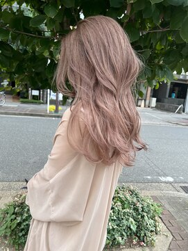 リノ(RLINO) 【名古屋/栄】レイヤーカット/ブリーチ/ミルクティーベージュ