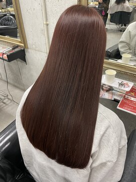 黒髪クラゲヘアーオリーブグレー小顔ココアベージュ