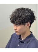 波巻きパーマ