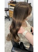 ブリーチなしダブルカラーでとうめいかんの透明感のあるヘア