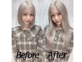 Anela大宮 ブリーチ/エクステ/髪質改善【アネラ】【4月上旬NEW OPEN（予定）】の写真/最高級レミーシールエクステ使用◎毛質にこだわったエクステで自然な仕上がりに！イメチェンもお任せ下さい