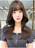 ロングレイヤーくびれヘア髪質改善ブラウンカラー渋谷
