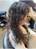くせ毛風ロングレイヤー×ウルフパーマ