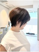 丸顔面長40代50代60代×絶壁解消大人美人ショートs
