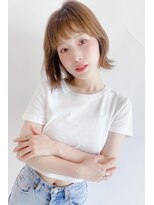 ヘアーズ ベリー 香椎店(hairs BERRY)&nbsp;BERRY/シルキーベージュ/ミディアム/美髪/外ハネ/ボブ